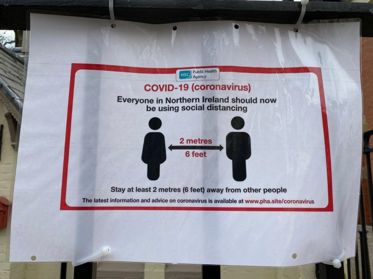 Covid-19-Notice-Sign-Social-Distance-NHS-Public Health Agency