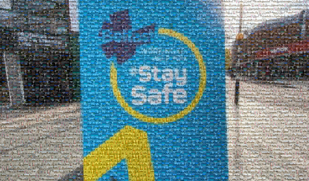 An image mosaic of Belfast - Stay Safe